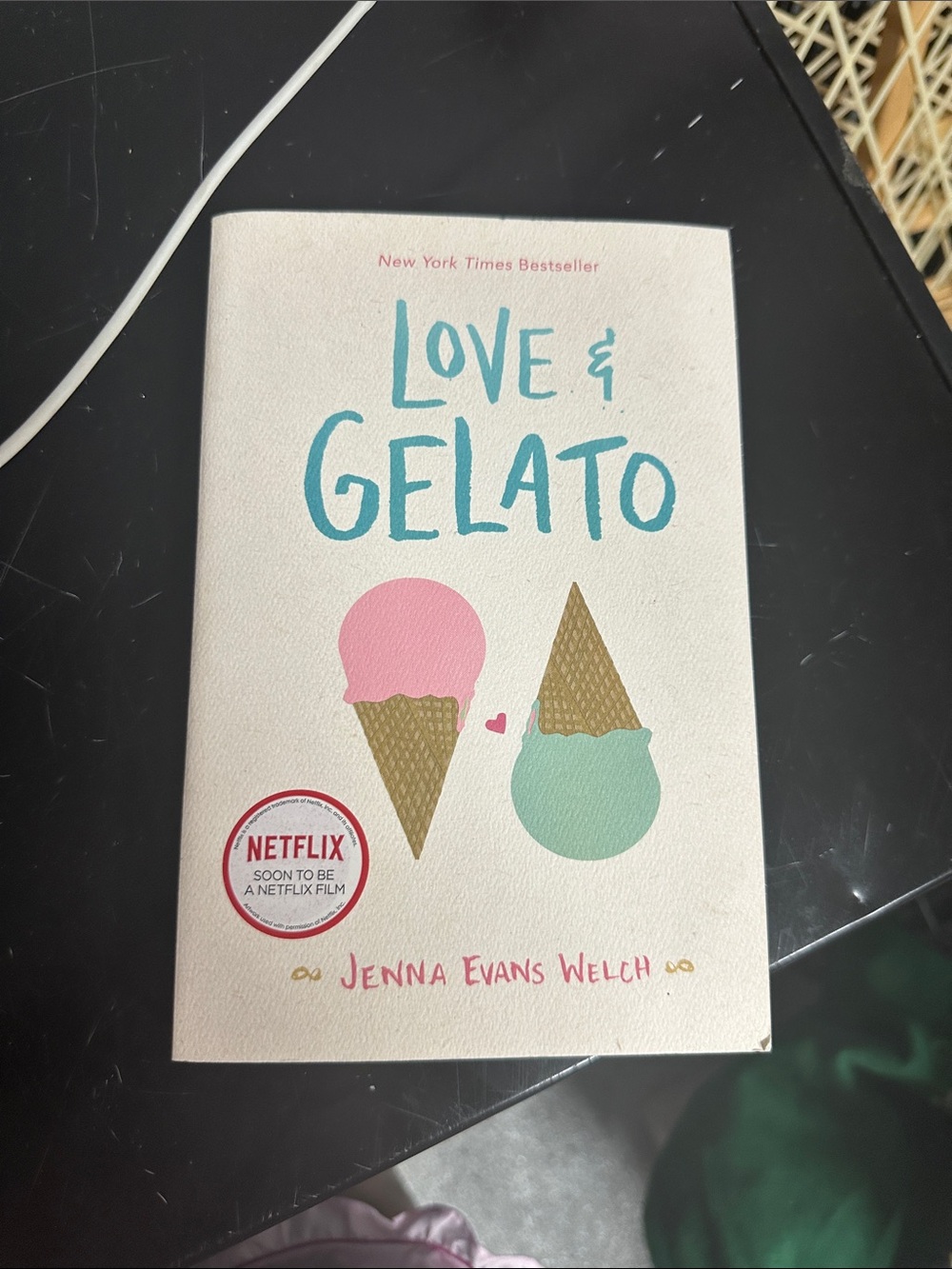 Love & Gelato by — Cream Paperback with Pink & Mint Art